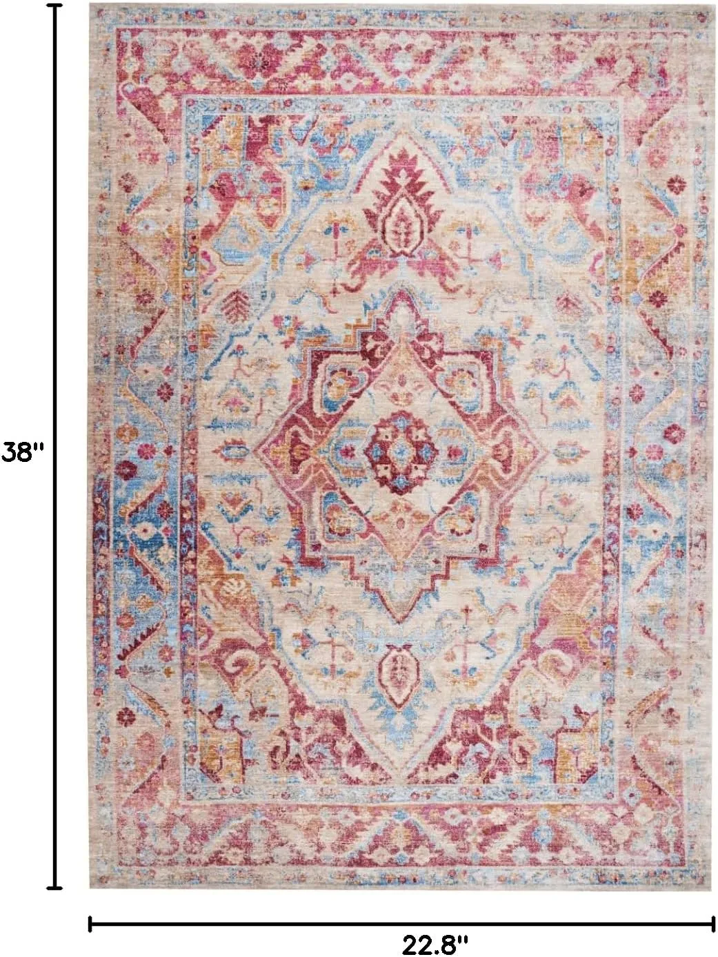 LUXE WEAVERS Floral Oriental Ivory 2x3 Area Rug