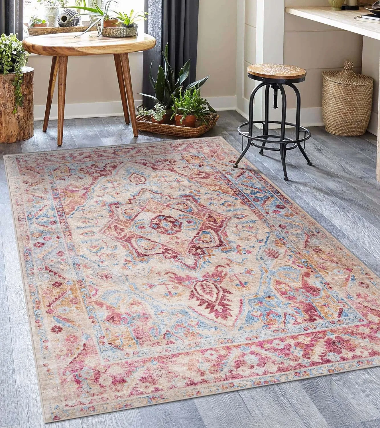 LUXE WEAVERS Floral Oriental Ivory 2x3 Area Rug