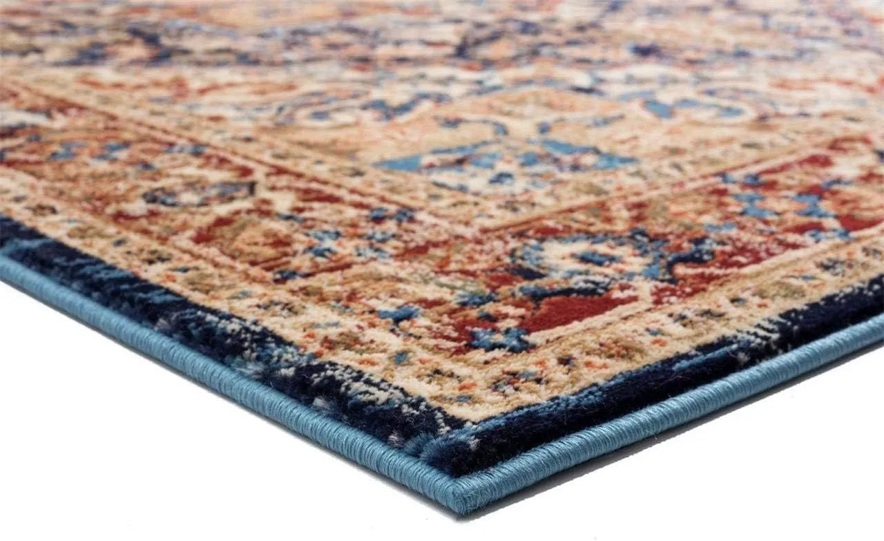 LUXE WEAVERS Howell Collection Oriental Area Rug, Blue 5x7