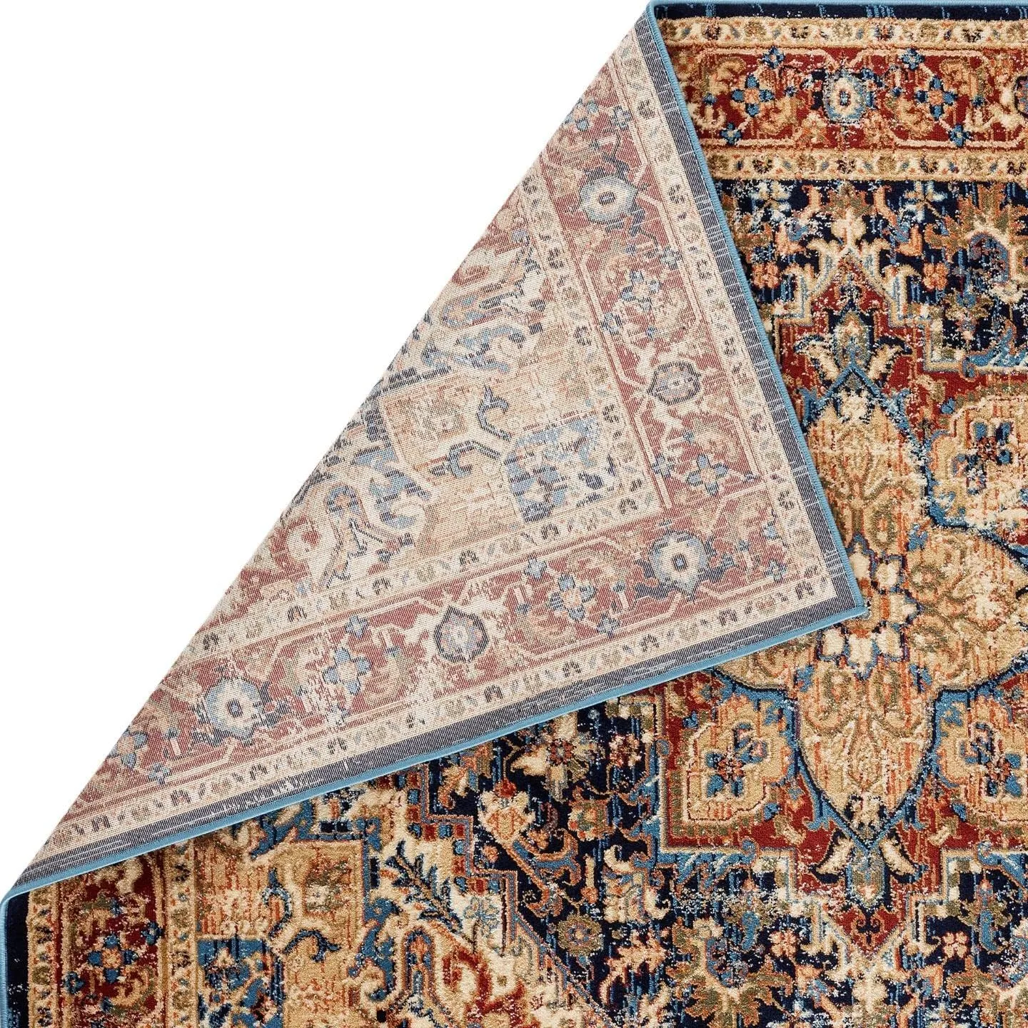 LUXE WEAVERS Howell Collection Oriental Area Rug, Blue 5x7