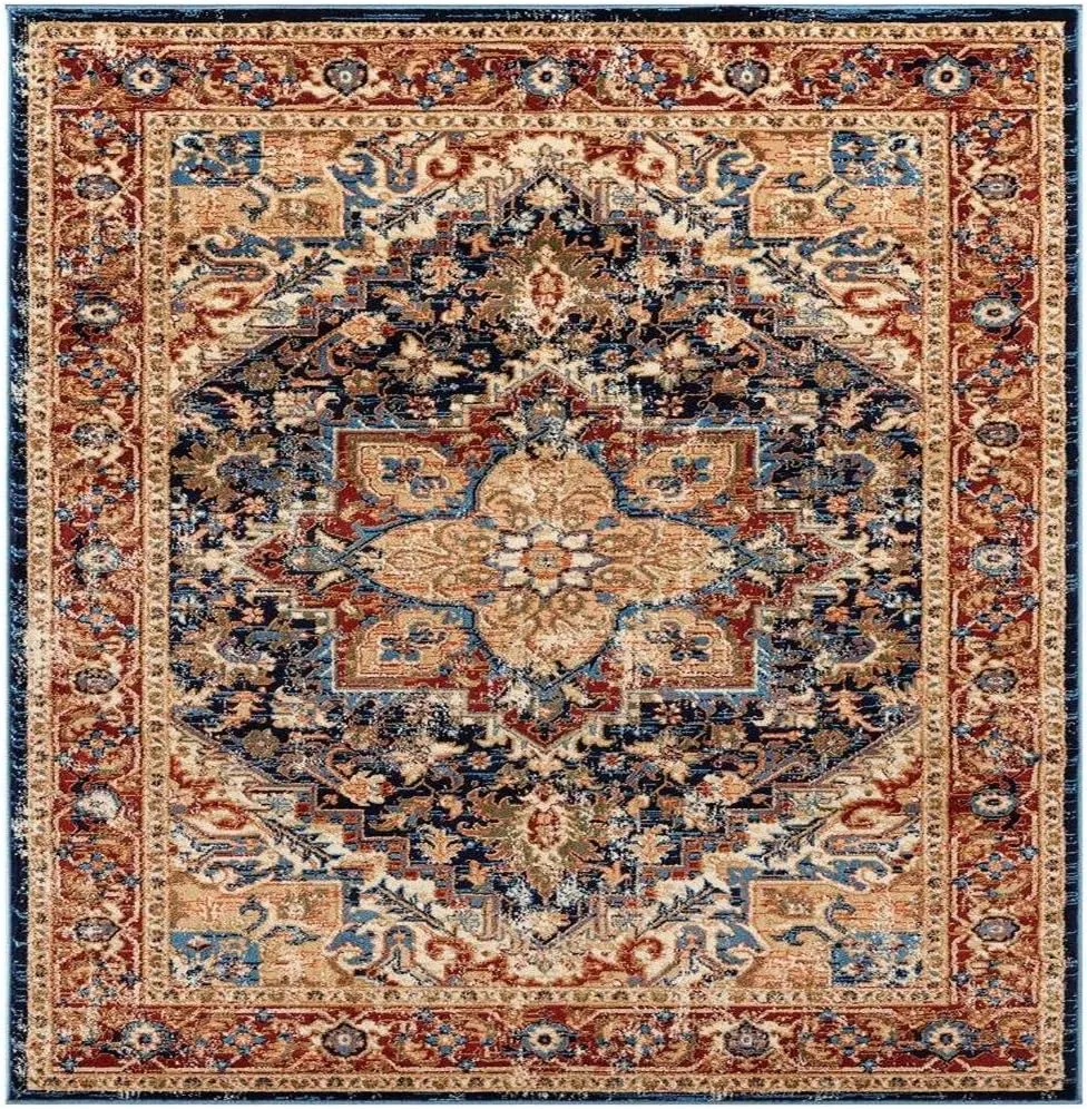 LUXE WEAVERS Howell Collection Oriental Area Rug, Blue 5x7