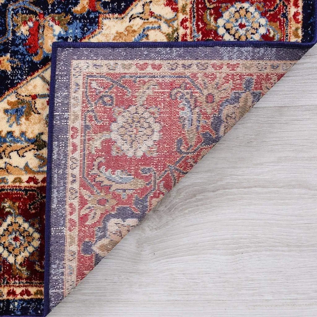 LUXE WEAVERS Howell Collection Oriental Navy 5x7 Area Rug 2525