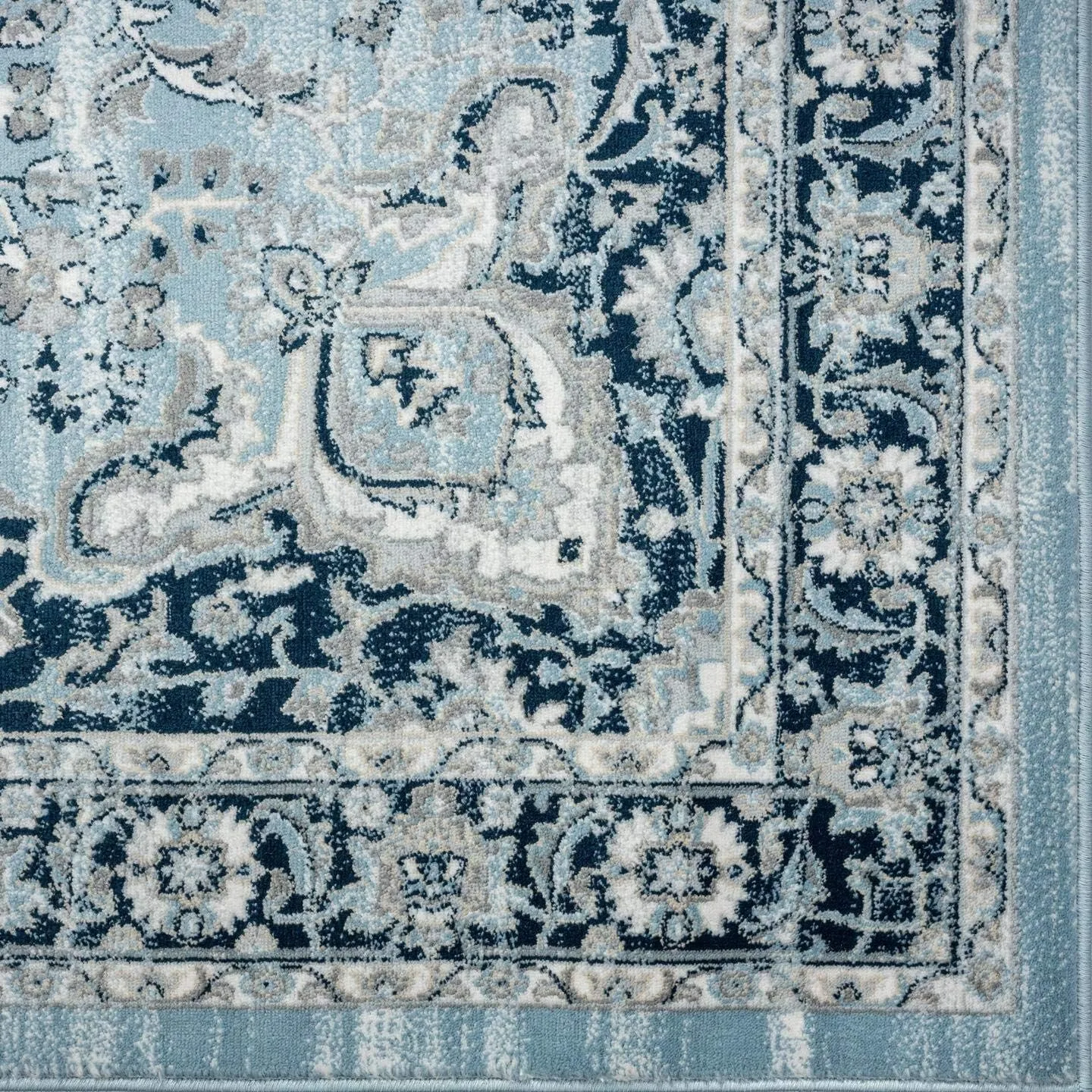 LUXE WEAVERS Olimpia Collection 5940 Blue 5x7 Oriental Floral Area Rug