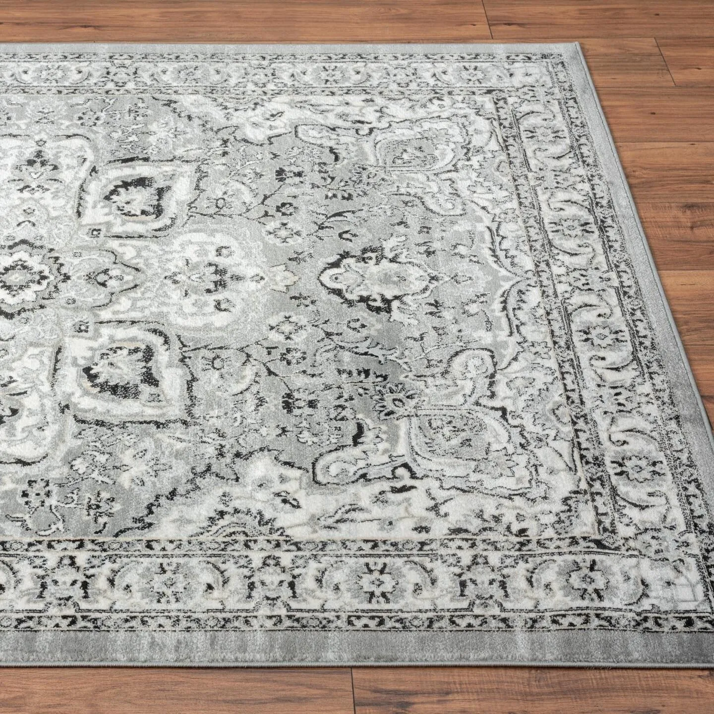 LUXE WEAVERS Olimpia Collection 5940 Grey 8x10 Oriental Floral Area Rug