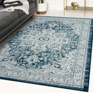 LUXE WEAVERS Olimpia Collection 5940 Ivory 5x7 Oriental Floral Area Rug