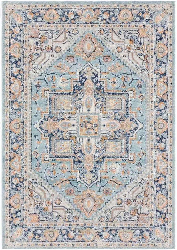 LUXE WEAVERS Oriental Medallion Area Rug, 8X10, Aqua