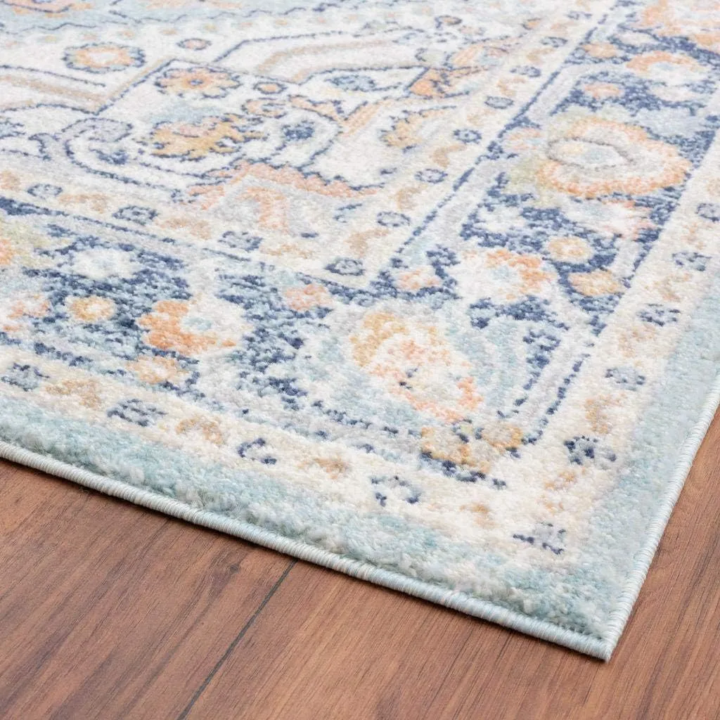 LUXE WEAVERS Oriental Medallion Area Rug, 8X10, Aqua