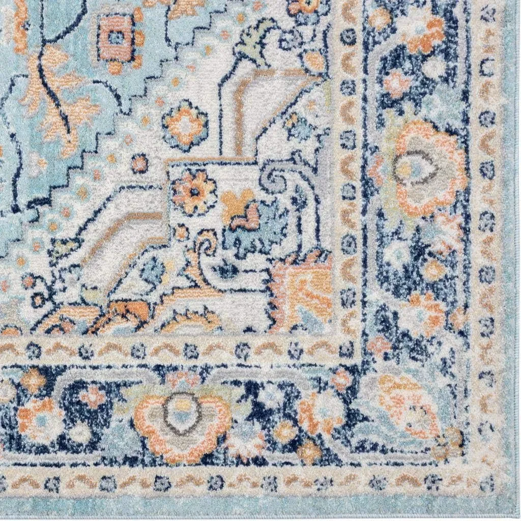 LUXE WEAVERS Oriental Medallion Area Rug, 8X10, Aqua
