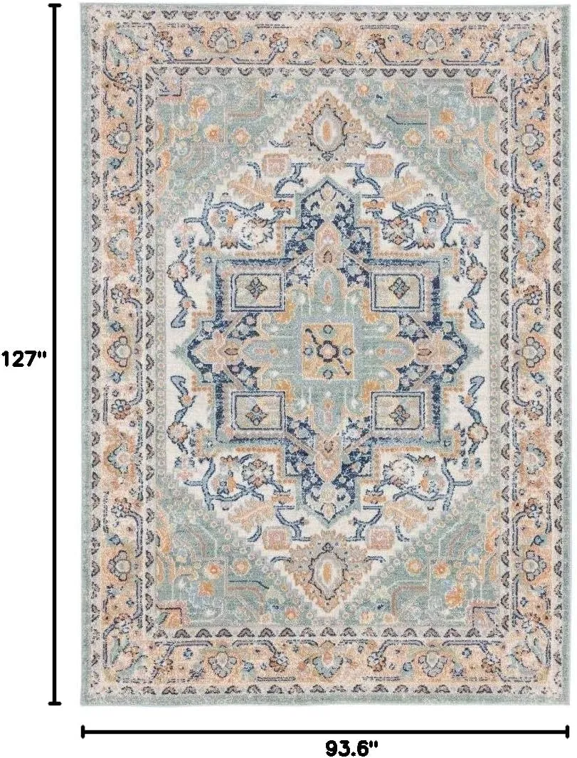 LUXE WEAVERS Oriental Medallion Area Rug, 8X10, Green