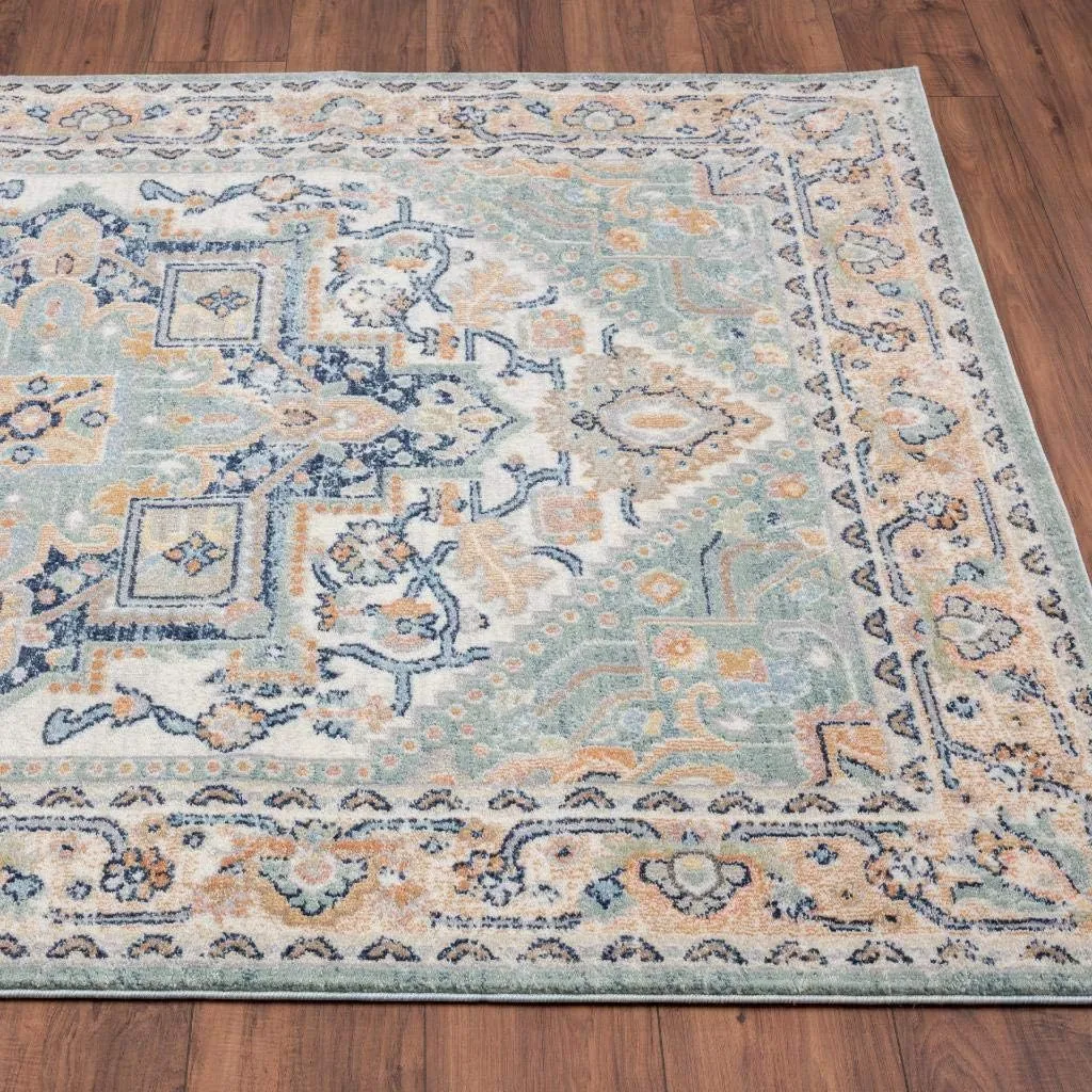 LUXE WEAVERS Oriental Medallion Area Rug, 8X10, Green