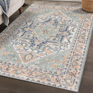 LUXE WEAVERS Oriental Medallion Area Rug, 8X10, Green