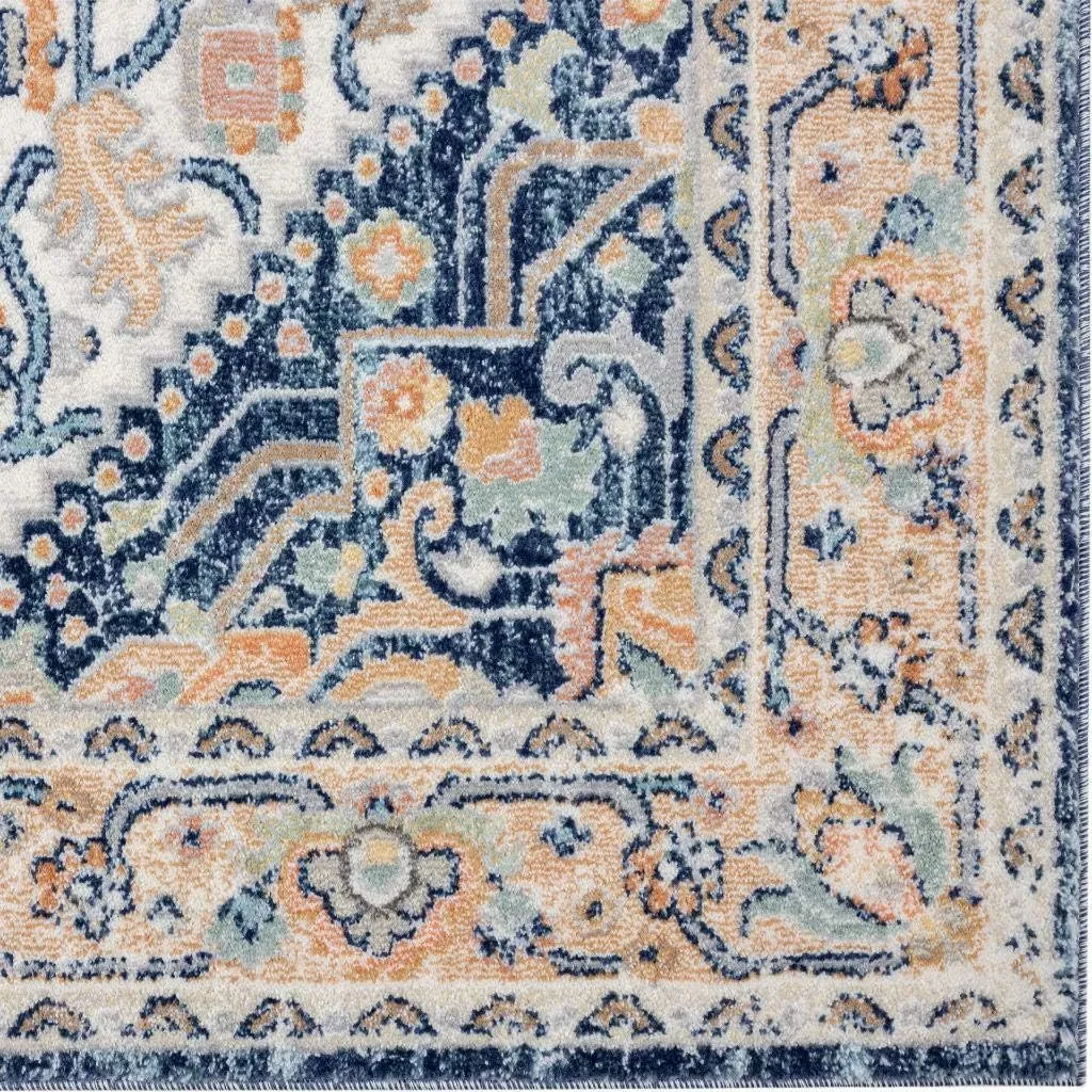 LUXE WEAVERS Oriental Medallion Area Rug, 8X10, Navy