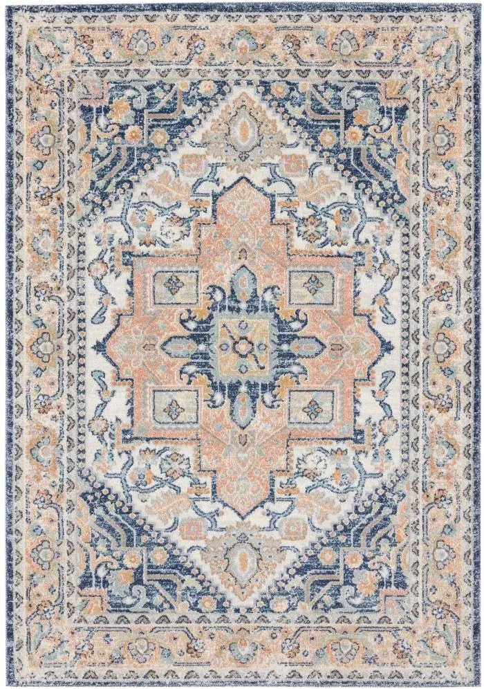 LUXE WEAVERS Oriental Medallion Area Rug, 8X10, Navy