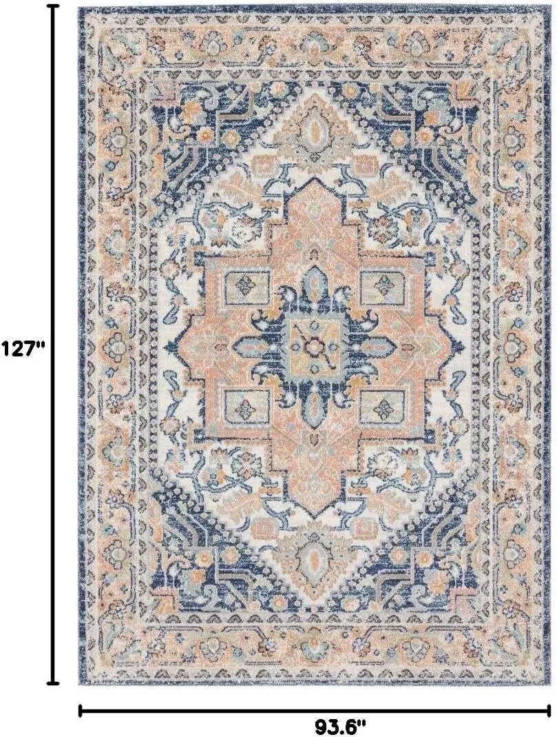 LUXE WEAVERS Oriental Medallion Area Rug, 8X10, Navy