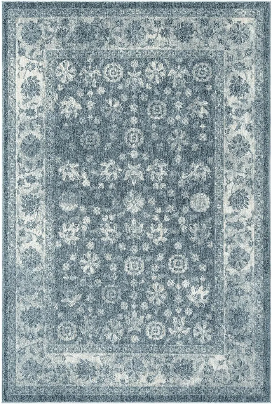 LUXE WEAVERS Patricia Collection 125 Blue 8x10 Oriental Floral Area Rug