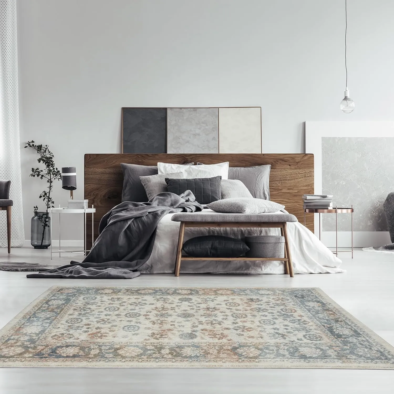 LUXE WEAVERS Patricia Collection 125 Ivory 8x10 Oriental Floral Area Rug