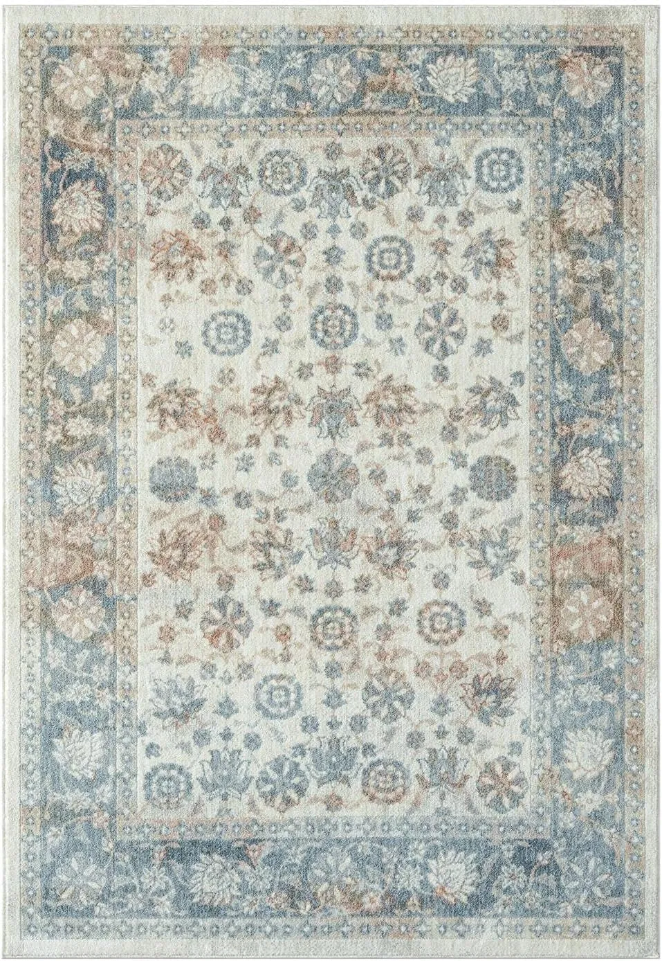 LUXE WEAVERS Patricia Collection 125 Ivory 8x10 Oriental Floral Area Rug