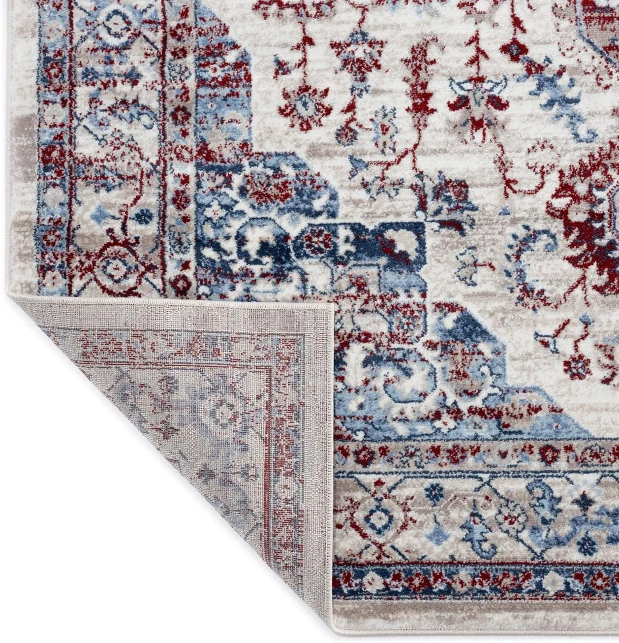 LUXE WEAVERS Victoria Collection Ivory Oriental 5x7 Area Rug 7525