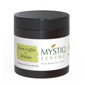 M..y...s...t..i..q Living Face for Men and Women | Green Coffee Blemish Clear Scrub - 100 GM | Exfoliating, Dark Spot Removal, Pigmentation, Skin Brightening | Tan Removal Coffee Scrub