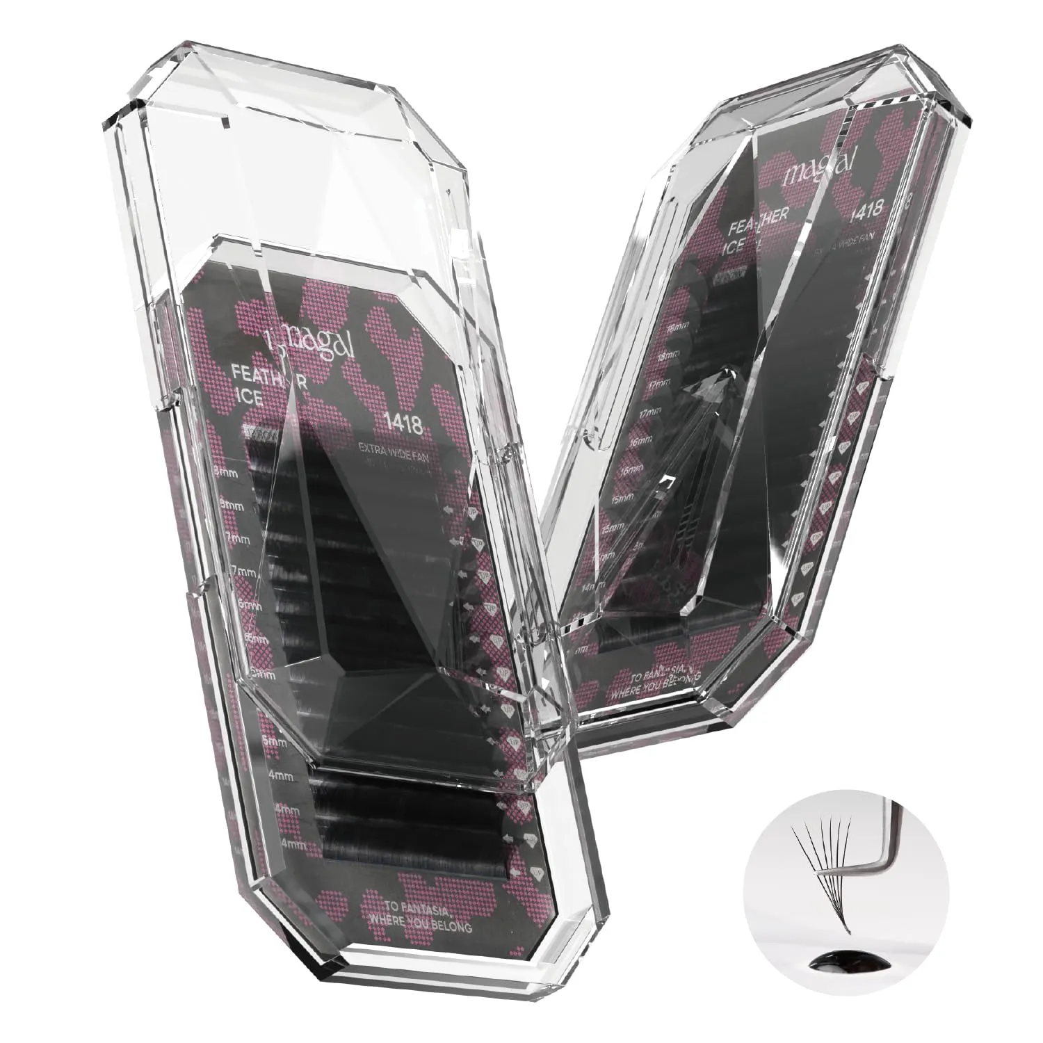 MAGAL Mega Volume Classic Black Fluffy Eyelash Extensions 0.03 C/D/D  14-18mm Easy Fan/Silky Individual Lash/Extra Volume Professional Eyelash Tray (Classic 1418 D curl)