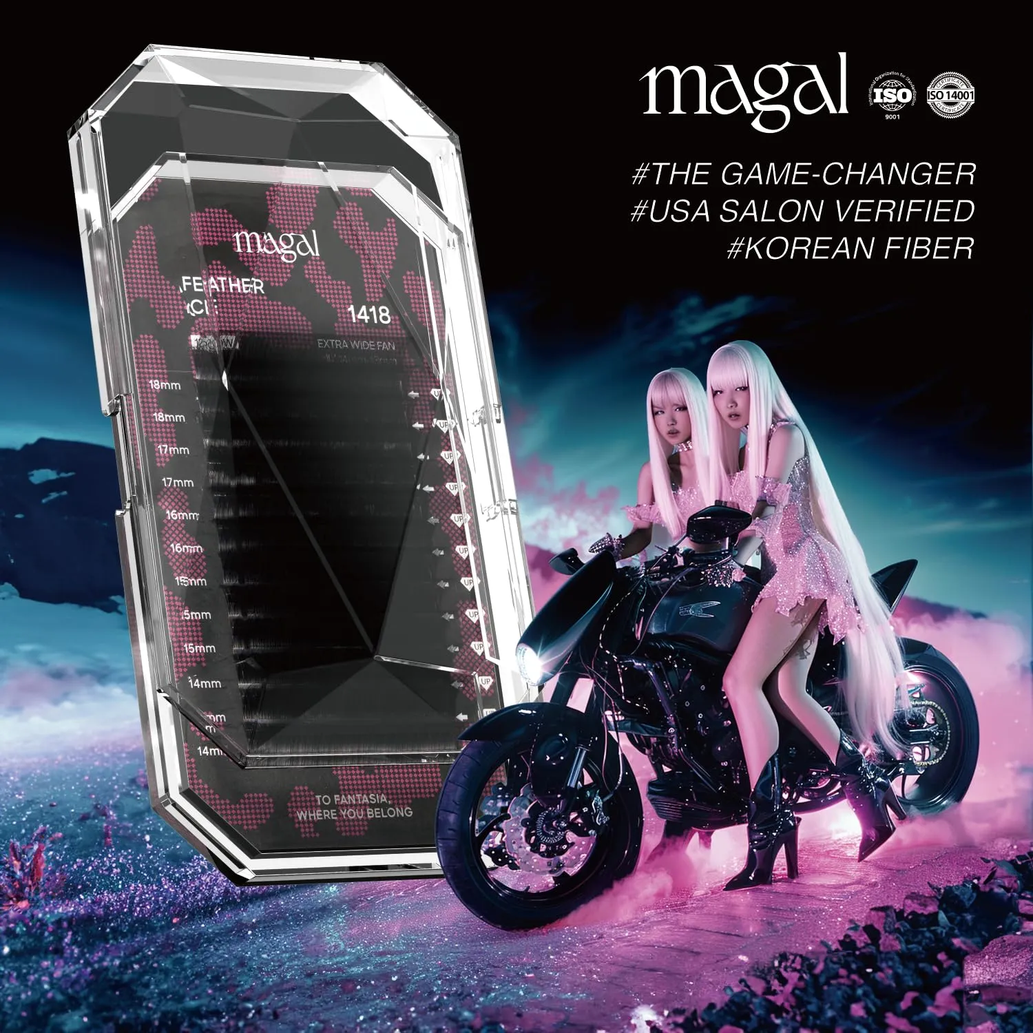 MAGAL Mega Volume Classic Black Fluffy Eyelash Extensions 0.03 C/D/D  14-18mm Easy Fan/Silky Individual Lash/Extra Volume Professional Eyelash Tray (Classic 1418 D curl)