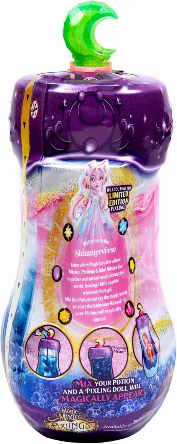 Magic Mixies Shimmerverse Series, Create & Mix Magic Potion to Magically Reveal Faye The Fairy Pixling, This Beautiful 6.5" Shimmerverse Pixling Fashion Doll Appears Inside The Potion Bottle