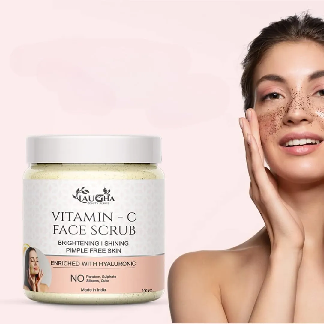 MAHANT Vitamin C Face Scrub – Refreshing Facial Cleanser for All Skin Types (100GM(PACK OF 4))