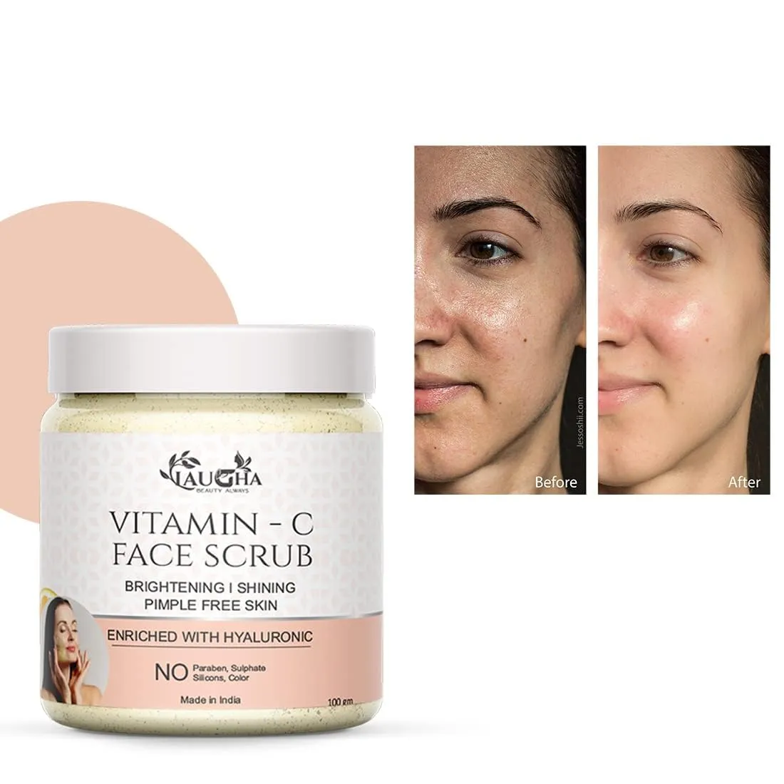 MAHANT Vitamin C Face Scrub – Refreshing Facial Cleanser for All Skin Types (100GM(PACK OF 4))