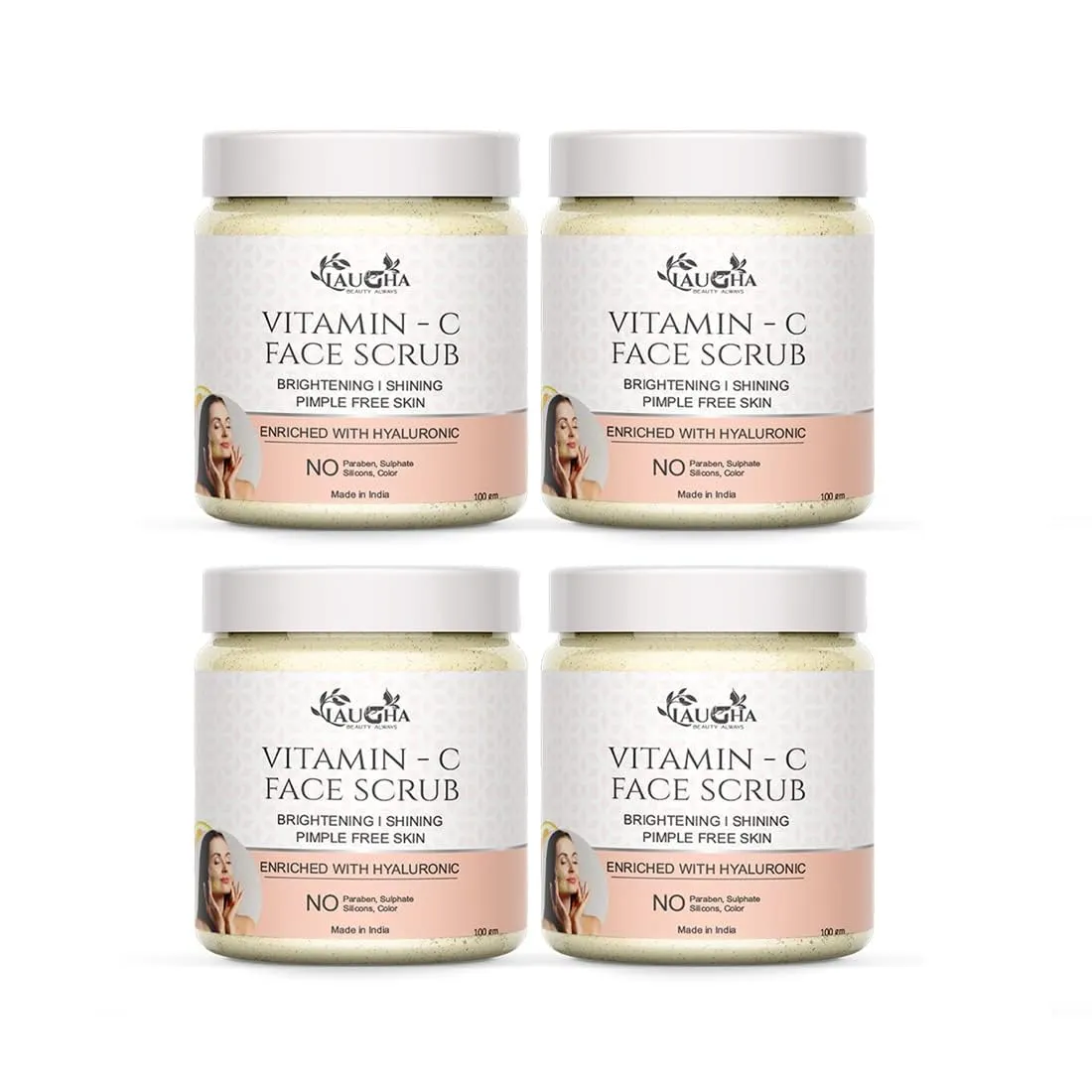 MAHANT Vitamin C Face Scrub – Refreshing Facial Cleanser for All Skin Types (100GM(PACK OF 4))