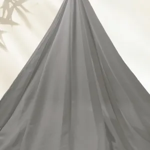 Manyshofu Grey Mesh Fabric by The Yard 4-Way Stretch Fabric(60" Wide), 5 Yard Nylon Spandex Power Mesh Netting Fabrics Lightweight & Breathable Sheer Material for Swimsuit Dress Sewing Costume