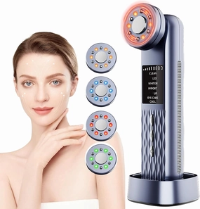 MASIKE Facial Massager for Face, Portable Electric Face Massager 7 in 1 Red Light Therapy Beauty Device Tool for Skin Care at Home