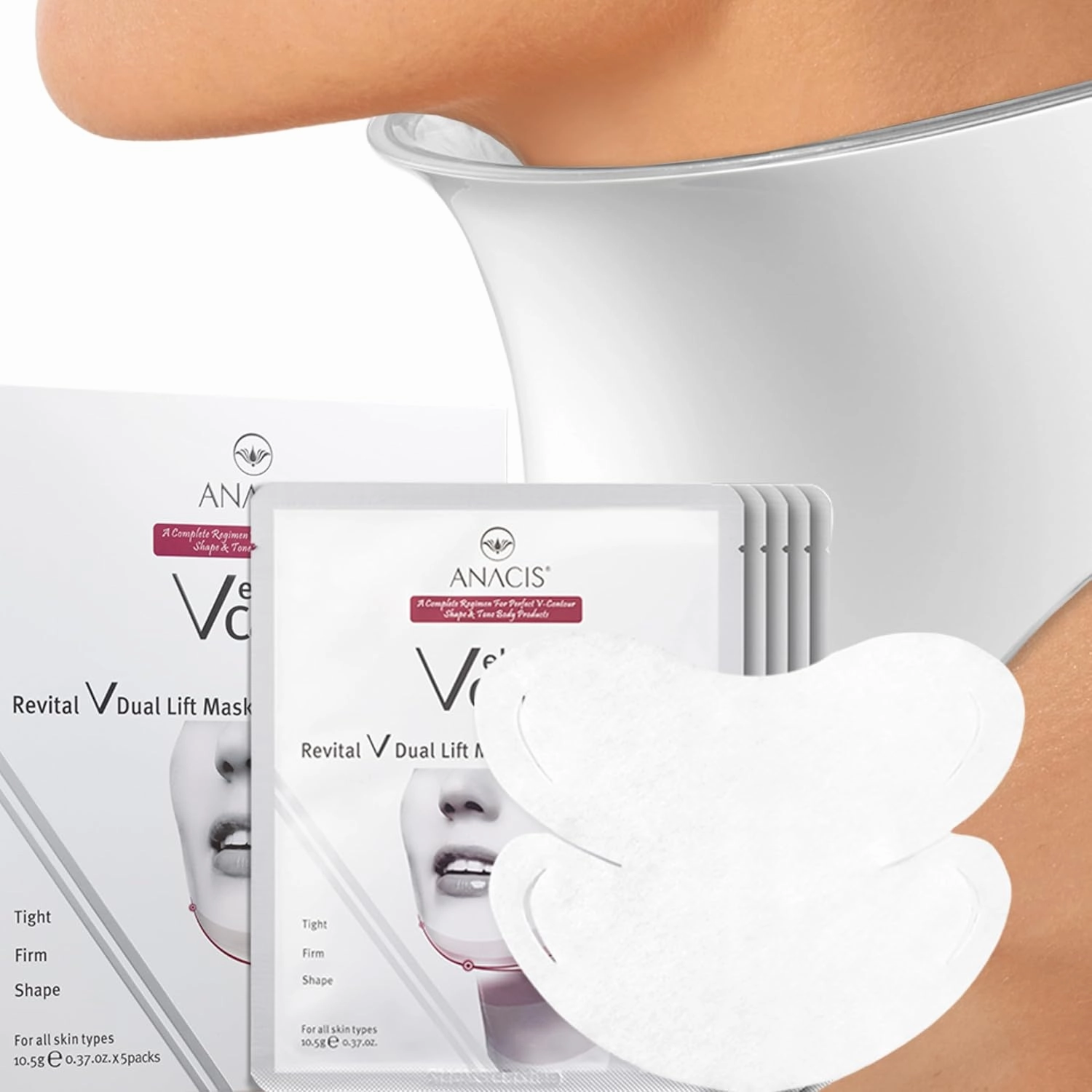 Mask for LED Red Light Therapy Neck Mask Glowing Skin Anti-Wrinkle Anti-Aging Smoother Firmer Neck Skin Care at Home. Made in S.Korea