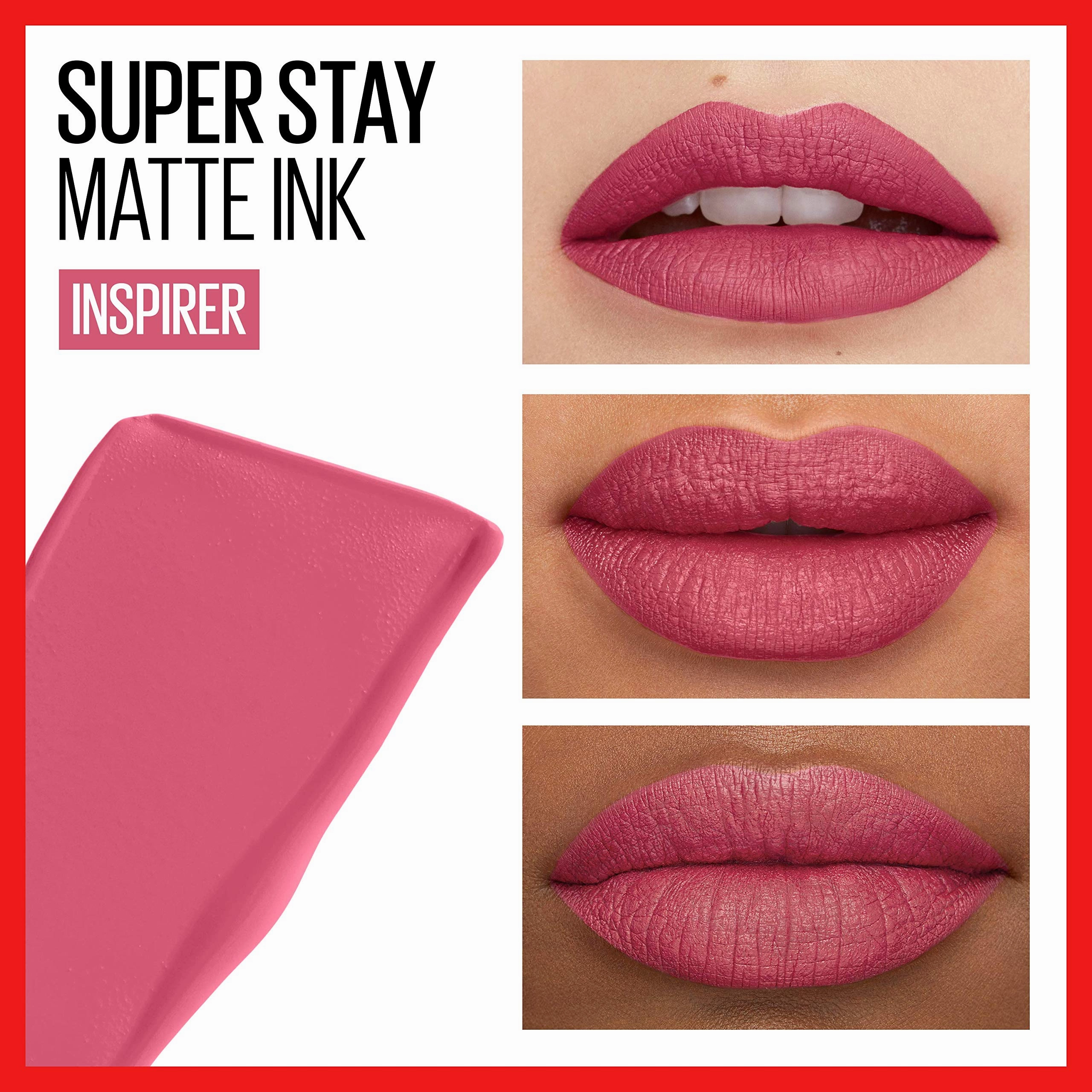 Maybelline New York SuperStay Matte Ink Liquid Lipstick, City Edition, Inspirer, 0.17 Ounce
