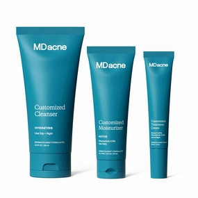 MDacne 3 Step Retinol Acne Kit - Retinol Cream 0.25%, Salicylic Acid Cleanser, Niacinamide Moisturizer - Plant-Based kit for Hormonal Acne, Blemishes, Wrinkles, 60 Day Acne Kit   Pimple Patch Gift