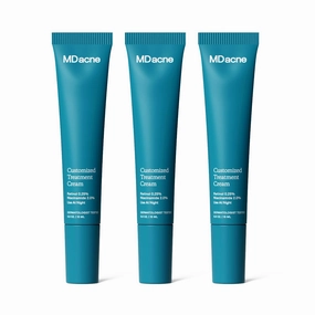 MDacne Retinol 0.25% and Niacinamide 2% Cream (3-pack), Reduces Blemishes and Improves Skin Texture without Irritation
