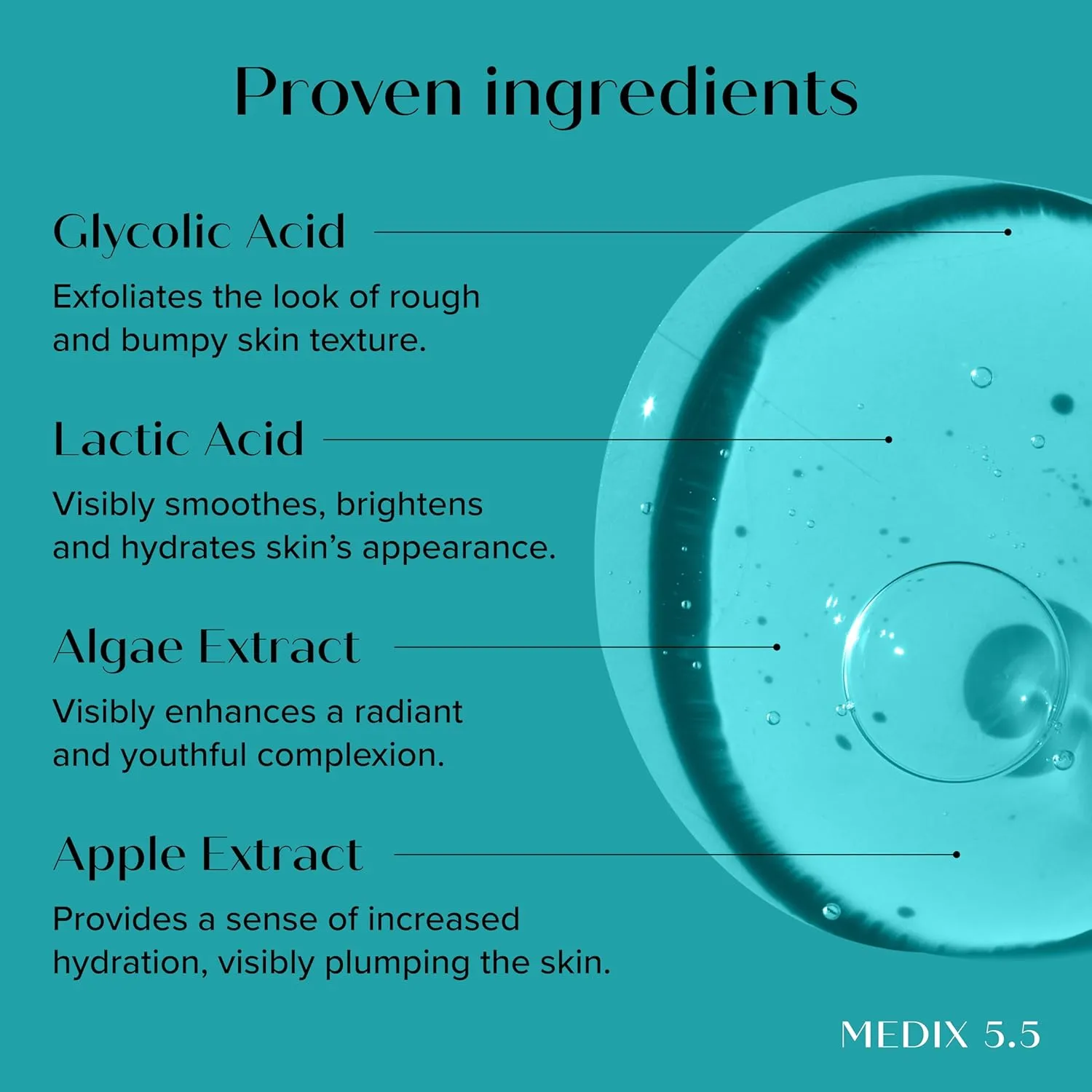 Medix 20% Glycolic Acid Booster   Exfoliating Body Wash Cleanser Skin Care 2PC Set | AHA Exfoliant Cleanser   Body Serum Both Refine   Soften Dead Dry Skin, Bumps, Wrinkles, & Fine Lines, Bundle