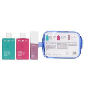 MEDIX 5.5 Best Sellers Travel Kit Skin Care Set - Retinol Body Lotion   Glycolic Acid Exfoliating Body Wash   20% Vitamin F Body Oil 3PC Skincare Set | Crepey Skin Care Treatment, 3 Piece Travel Kit