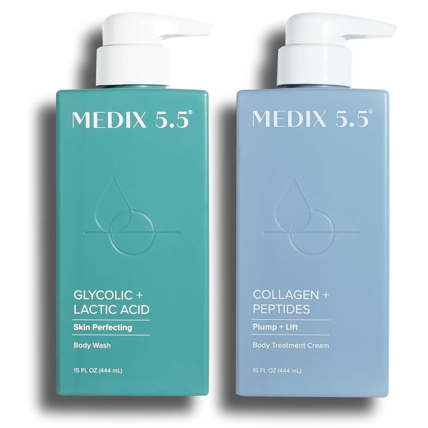 Medix 5.5 Collagen Firming Body Treatment Cream   Glycolic Acid Exfoliating Body Wash Set