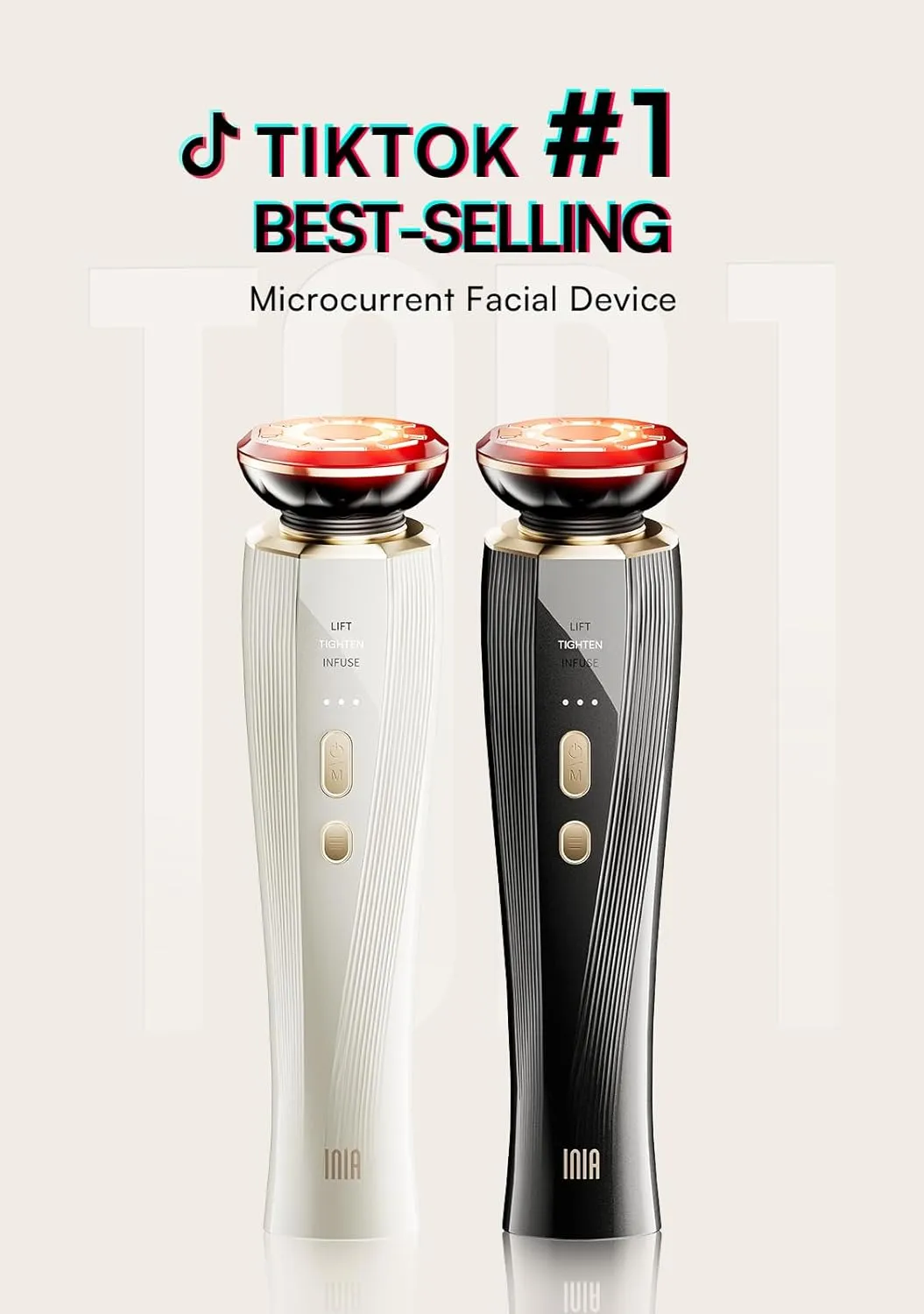 Micro-Current Facial Device, 3-in-1 Facial Massager Red Light Therapy for Face and Neck True Beauty Glow Device Effective for Wrinkle and Puffiness