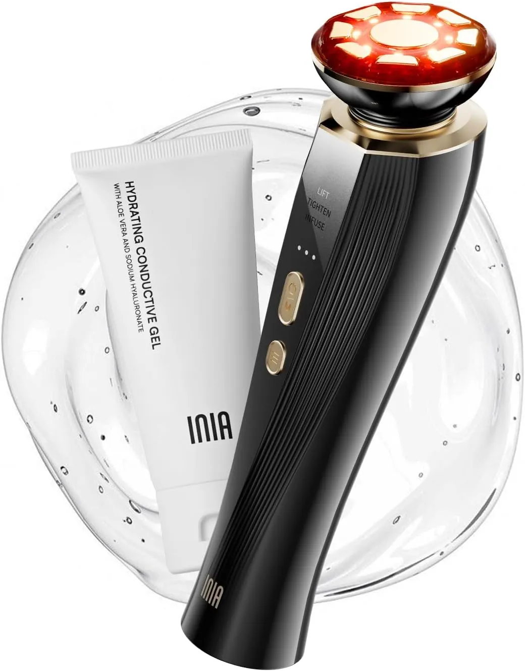 Micro-Current Facial Device, 3-in-1 Facial Massager Red Light Therapy for Face and Neck True Beauty Glow Device Effective for Wrinkle and Puffiness