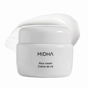 MIDHA Rice Cream 1.69fl.oz/50ml, Deep Hydration, Glow-Enhancing, Skin Barrier Support – Moisturising, Lightweight Daily Cream with Dewy, Radiant Finish, for Rice Face Spots