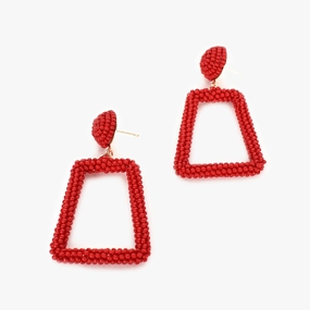 Midi Beaded Geo Shape Earrings