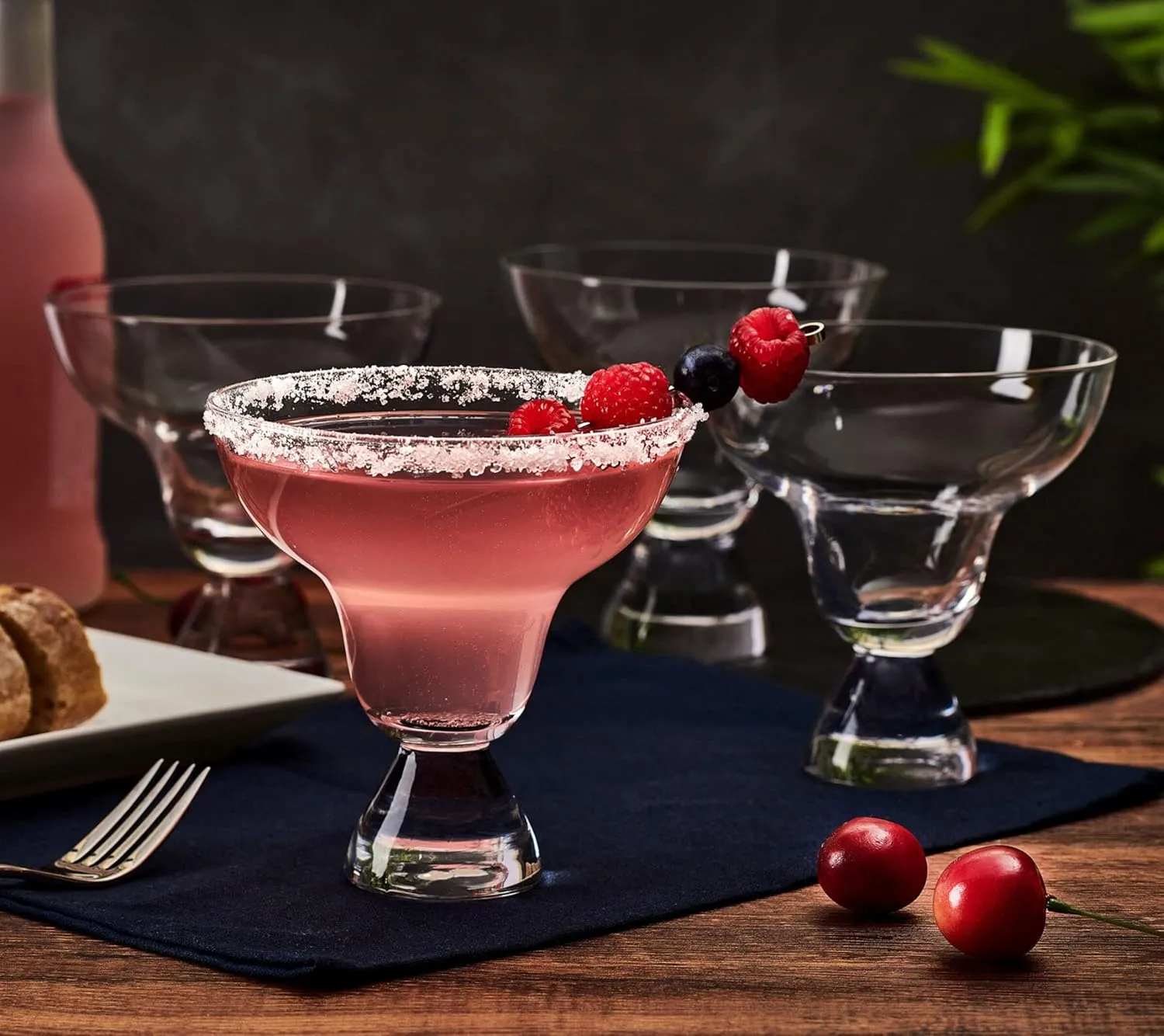 Mikasa Craft Cocktail Set of 4 Stemless Margarita Glasses, 12.5-Ounce, Clear