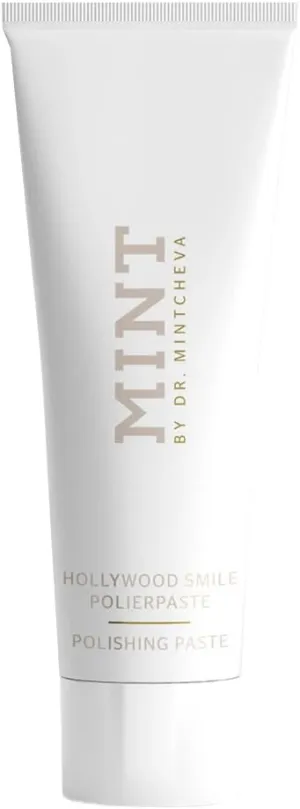 Mint Hollywood Smile polishing Paste with whitening Effect (1x 75 ml) - Professional Teeth Cleaning at Home - Effective deep Cleaning - Smooth, White Teeth - Microplastic-Free - by Dr. Mintcheva