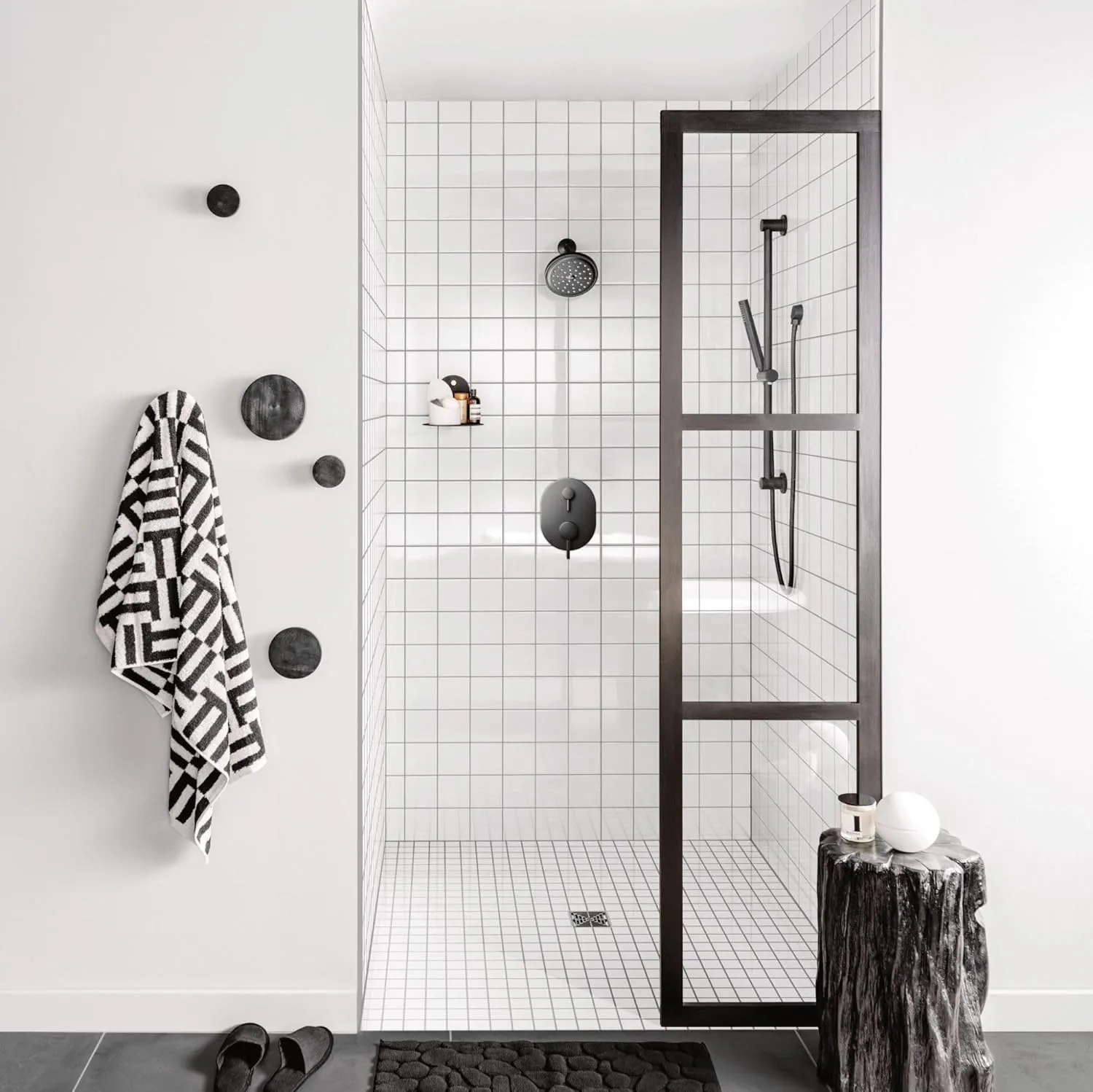 Moen Align Matte Black M-CORE 3-Series 2-Handle Shower Faucet Trim (Valve Required), UT3290BL