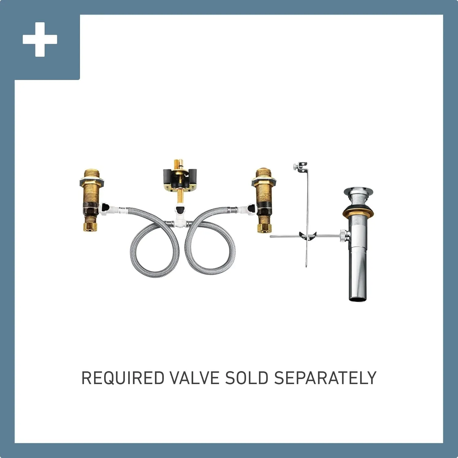 Moen T6142BL Gibson Two Handle 8-Inch Widespread High Arc Modern Bathroom Sink Faucet Valve Required, Trim Only, Matte Black