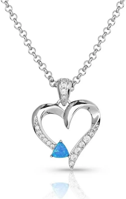 Montana Silversmiths Love Everlasting Opal Crystal Necklace - NC5708