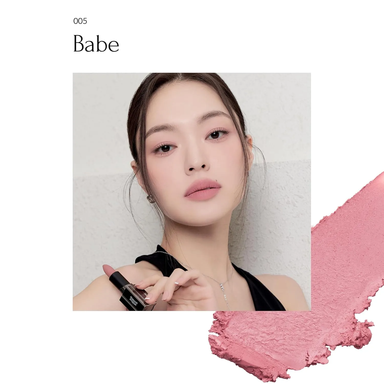 Moodwear Blur Lip Stick – Soft Blurring Tint, Long-Lasting Hydrating, Waterproof K-Beauty – MLBB & Bold Red Shades (Sleek Metallic Design) (Soft Matte Blurring Effect) (005 BABE)