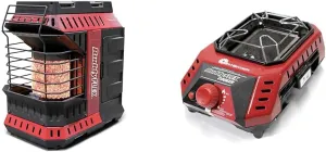 Mr. Heater MH11BFLEX Buddy Flex Heater, Red & MH8CFLEX 8,000 BTU Buddy Flex Cooker, Red