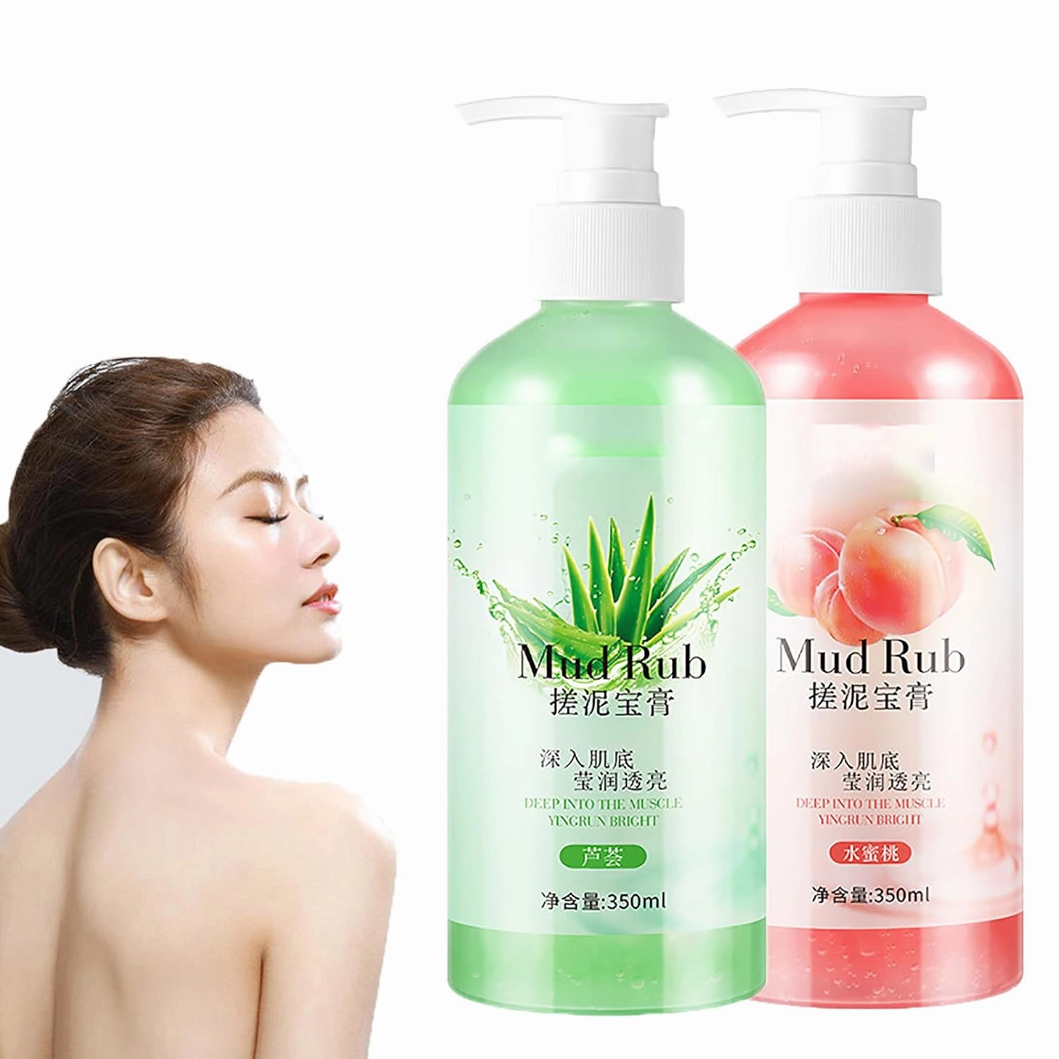 Mud Scrub Cream, Rubbing Mud Cream, Rubbing Mud For Skin, Rubbing Mud Gel For Body, Rubbing Mud Body Scrub, Aloe Vera, Floral, Peaches Mud Run Scrub Cream (Aloe Peaches)